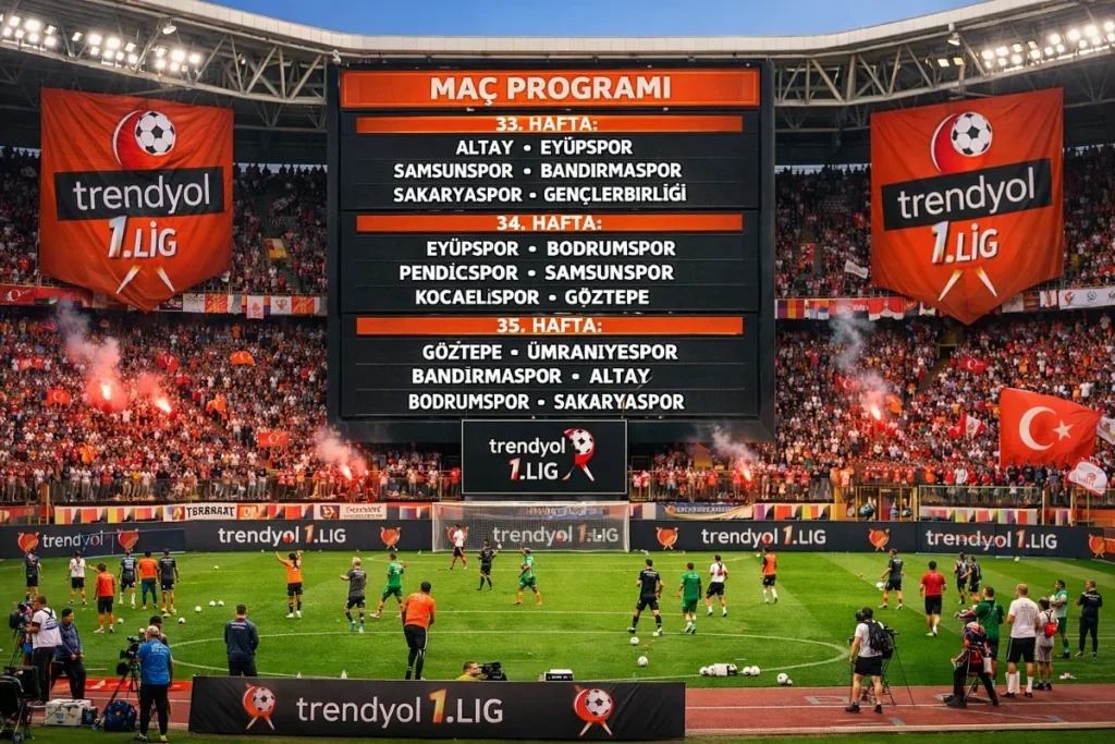Trendyol 1. Lig’de 33, 34 ve 35. Haftaların Maç Takvimi Belli Oldu