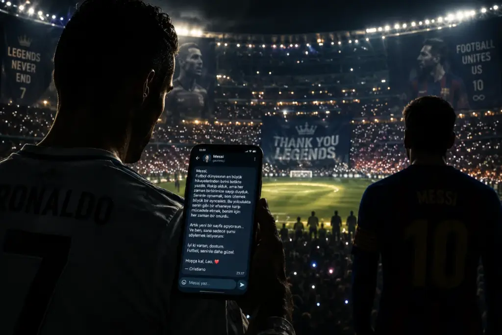Futbolun İki Devi Arasındaki Tarihi Vedalaşma: Messi Gidiyor, Ronaldo Selamlıyor